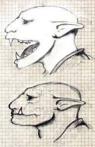 Ollllld artwork, back when I could still draw. I must return to this level again. Based on Cat skull. 